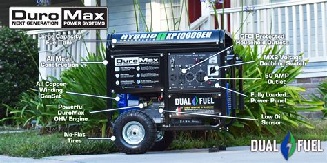 Duromax Xp10000eh 10000 Watt 439cc Electric Start Dual Fuel Hybrid Po