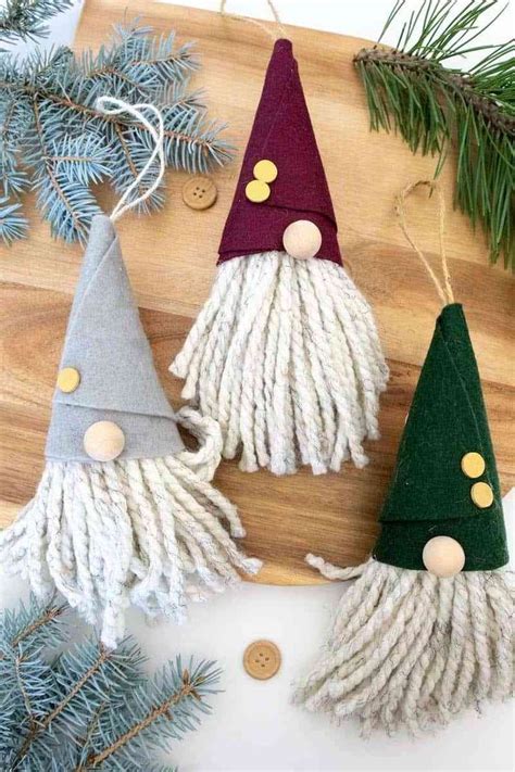 Diy No Sew Gnome Ornaments Christmas Ornaments To Make Christmas
