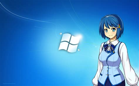 42 Windows 10 Anime Mascot Wallpaper