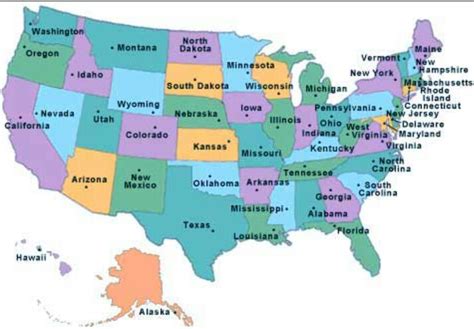 Printable List Of 50 States And Capitals In Alphabetical Order