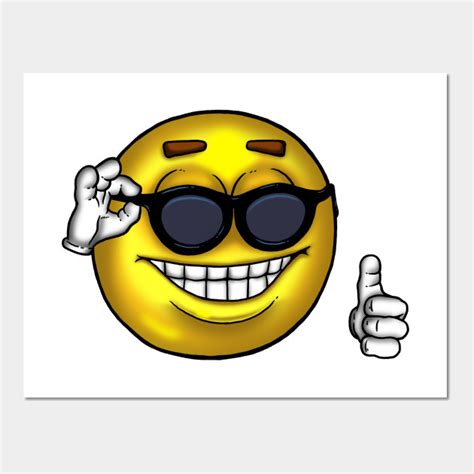 Sunglasses Thumbs Up Meme Emoji Posters And Art