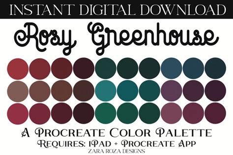 Rosy Greenhouse Procreate Color Palette