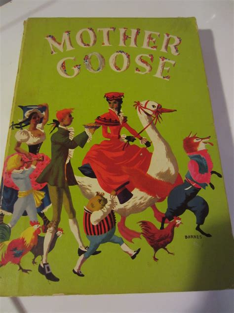 Vintage Mother Goose Book The Familiar Figure Of Mother Goose Is An