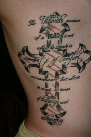 Cross with a b tattoo inked on his right shoulder. Cross Tattoos With Quotes. QuotesGram