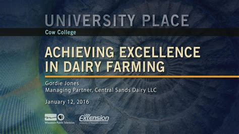Achieving Excellence In Dairy Farming Watch On Pbs Wisconsin