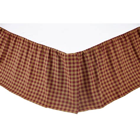 No matter what style of bed skirt you're shopping for, you can find a nice selection when you check out the varieties available at hsn. Burgundy and Tan Check Bed Skirt, by Ashton & Willow - The ...