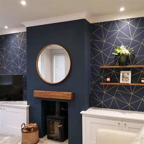 20 Navy Blue And Gold Living Room Ideas Decoomo