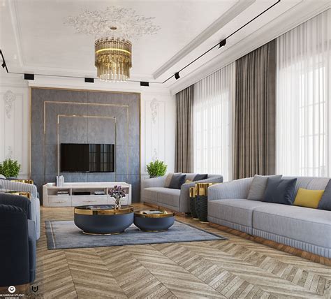 New Classic Reception On Behance Interior Design Lounge Classic
