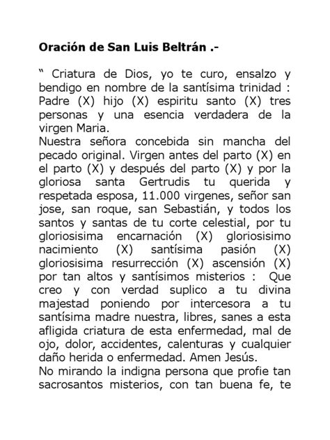 Oración De San Luis Beltrándocx