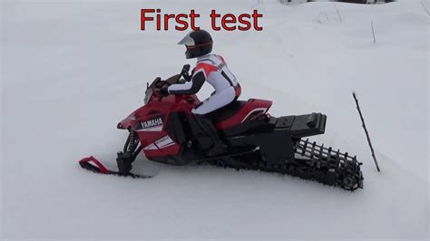 Long Track Rc Snowmobile Yamaha Sr Viper First Test On Deep Snow Youtube