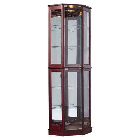 Mirrors are present on both back edges to enhance the lighting of your items and give more visual depth. Andover Mills Biali Lighted Corner Curio Cabinet & Reviews ...