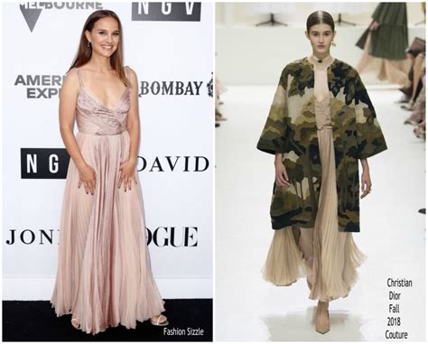 Natalie Portman In Christian Dior Haute Couture 2018 Ngv Gala