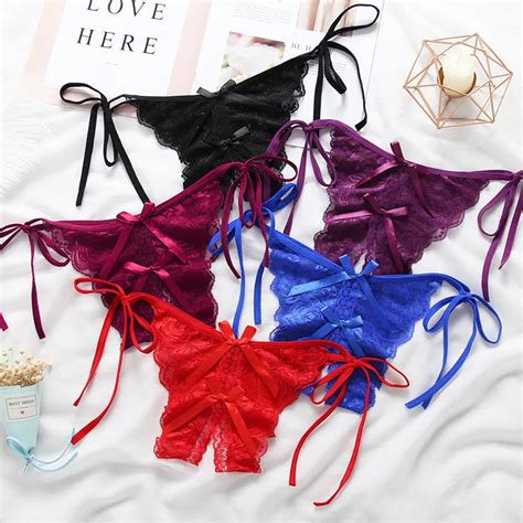 Lace Sexy Lingerie For Womens Sexy Thongs Tangas Lace Transparent