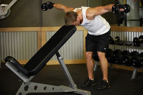 It is best exercise for intermediate level step 3. Bent Over Dumbbell Rear Delt Raise With Head On Bench ...