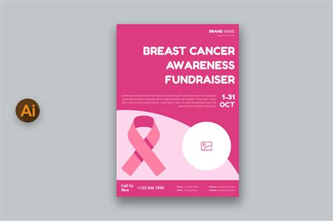 Breast Cancer Awareness Flyer Template Graphic By Inpixellstudio