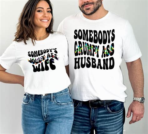 somebodys jolly ass wife shirt somebodys grumpy ass husband shirt couple christmas shirt