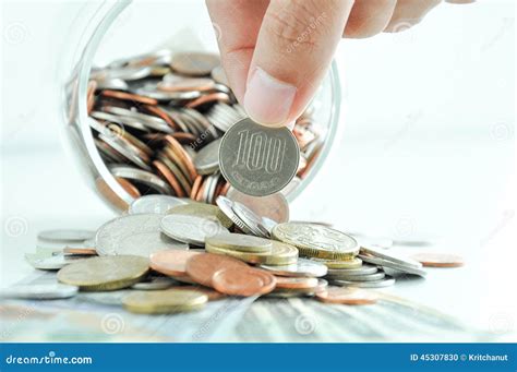 Hand Picking Up 100 Japanese Yen Coin Stock Photo Image Of Accumulate