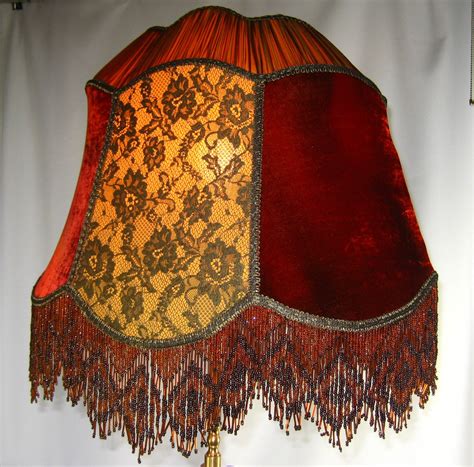 Lamp Shade Handmade Victorian Custom Silk Velvet Beaded Fringe Etsy