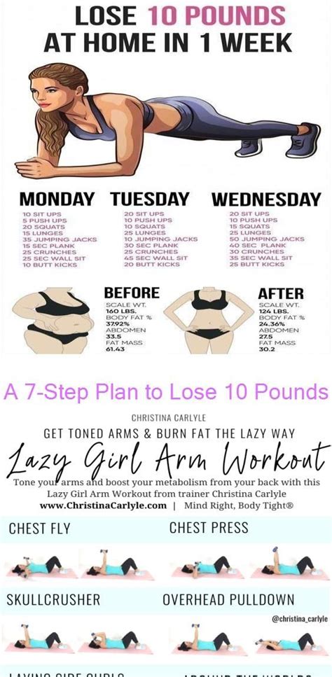 A 7 Step Plan To Lose 10 Pounds In Just One Week Lazy Girl Arm Workout