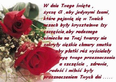 Życzenia imieninowe dla niej dla niego. W dniu Twojego Święta...