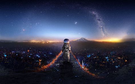 Download Wallpaper 2560x1600 Astronaut Art Space Stars Galaxy