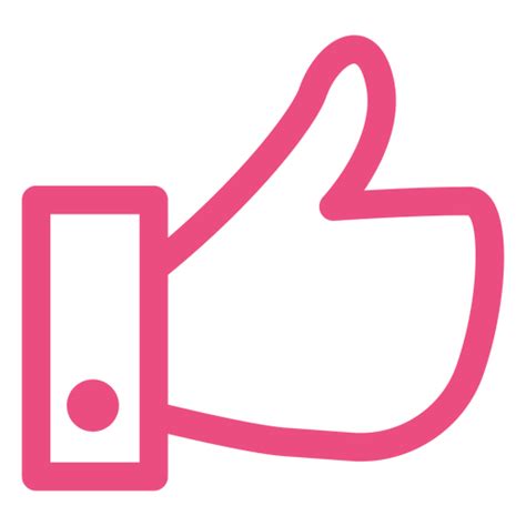 Thumbs Up Icon Stroke Pink Png And Svg Design For T Shirts