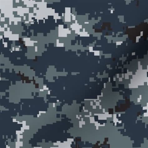 Navy Blue Digital Camo Nwu Spoonflower