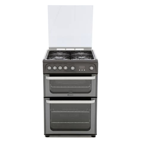 Buy Hotpoint Hug61g Gas Cooker With Double Oven Graphite Marks