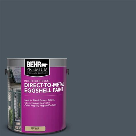 Behr Premium 1 Gal N480 7 Midnight Blue Eggshell Direct To Metal