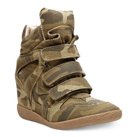 Shop shoes.com's huge selection of steve madden wedges and save big! Steve Madden Hilight Wedge Sneakers in Green (Camo) | Lyst
