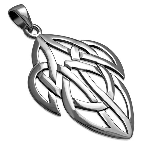 Celtic Plain Pendants Large Celtic Knot Silver Pendant Sterling Pn82