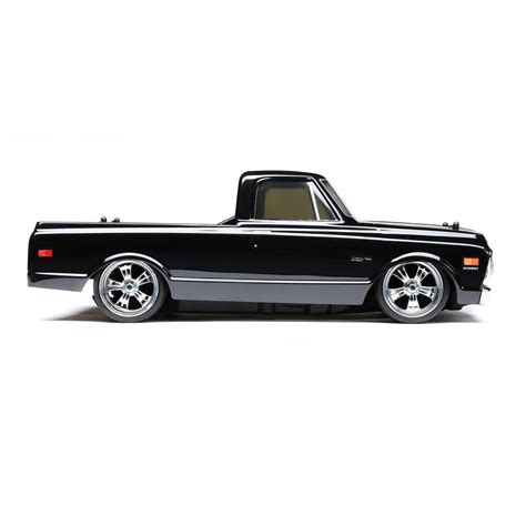 Losi 1972 Chevy C10 V100 Awd Pickup Truck Brushed Rtr Rc Black