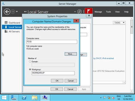 Restart windows and see if all of the above services start correctly. Windows Server 2012 R2 : Initial Settings : Change ...