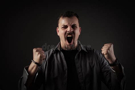Very Furious Man With Fists Stock Photo Image Of Expression Angry