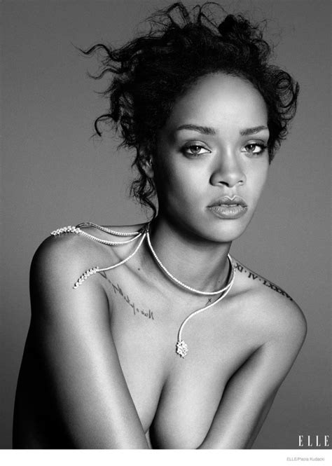 Rihanna Shows Off Her Modeling Side In Elle December 2014 Issue