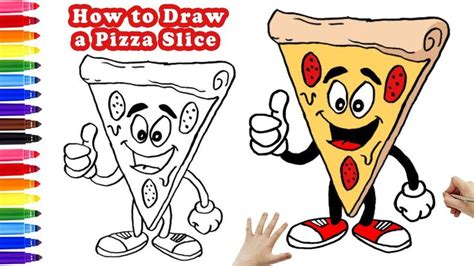 how to draw a pizza slice easy cute cartoon pizza step by step cute cartoon drawings cartoon