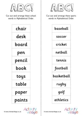 (i am aware that this may not be an index in the formal sense, and that word's index functionality may not be the best way of achieving it.) i have some pretty specific requirements. All Alphabetical Order 10 Word Cards - Set 1