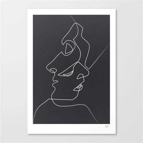 Black and white leaf plant canvas print wall art poster. Close Noir Canvas Print by quibe | Society6