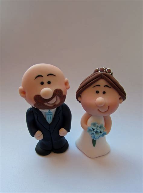 Mini Bride And Groom Wedding Cake Topper Mini Novelty Cake Etsy