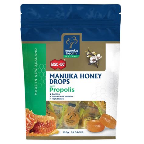 Manuka honey is antimicrobial and antiviral. Buy Manuka Health Manuka Honey Drops Propolis Pouch 55 ...