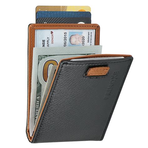 primoxe rfid blocking card holder wallet for men genuine leather bifold thin slim minimalist
