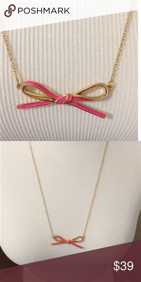 Authentic Kate Spade ♠️ Pink Bow Necklace Bow Necklace Kate Spade