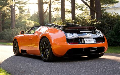 Black And Orange Bugatti Veyron Super Sport