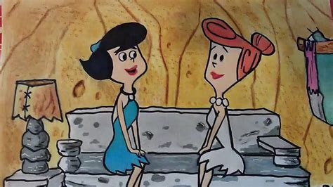 My Drawing Of Betty Rubble And Wilma Flintstone Youtube