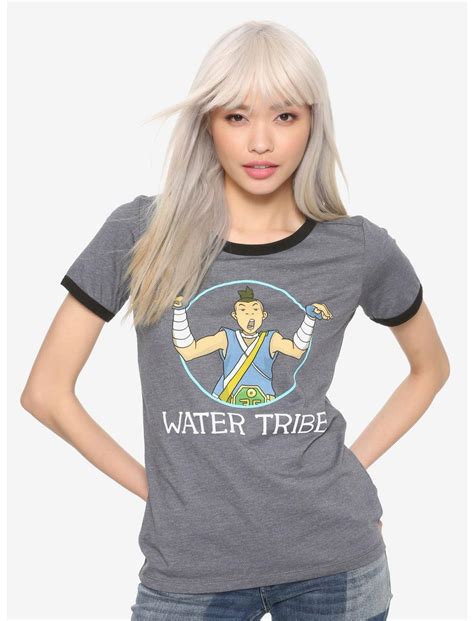 Avatar The Last Airbender Sokka Water Tribe Girls Ringer T Shirt