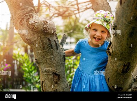 Little Girl Climbing Tree Hi Res Stock Photography And Images Alamy