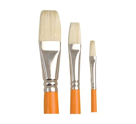 Dala Flat Bristle Paint Brushes 3 Pack Makro