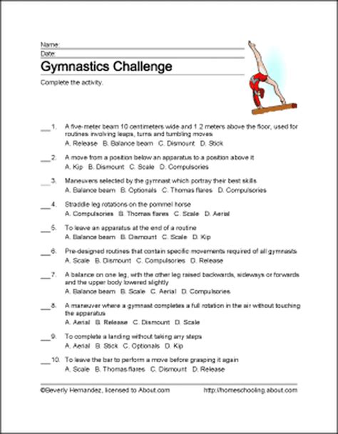 Gymnastics Wordsearch Vocabulary Crossword And More Gymnastics