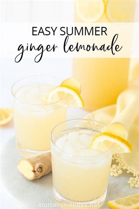 Refreshing Ginger Lemonade Butter And Bliss Recipe Ginger