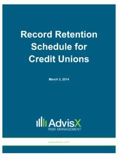 Record Retention Schedule For Credit Unions Affirmx Record